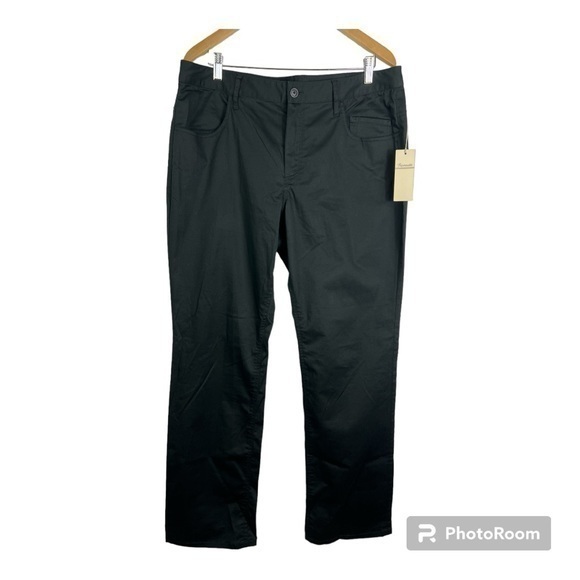 Faconnable Cotton Stretch Pants 5 Pocket Career Casual Black washed but not worn - Picture 1 of 9